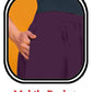 Wine Silk Plain V Neck 3/4 Sleeve Straight Kurta Set With Pant & Dupatta