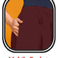 Maroon Silk Plain V Neck 3/4 Sleeve Straight Kurta Set With Pant & Dupatta