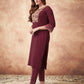 Maroon Affordable Festive Kurta Set for Women