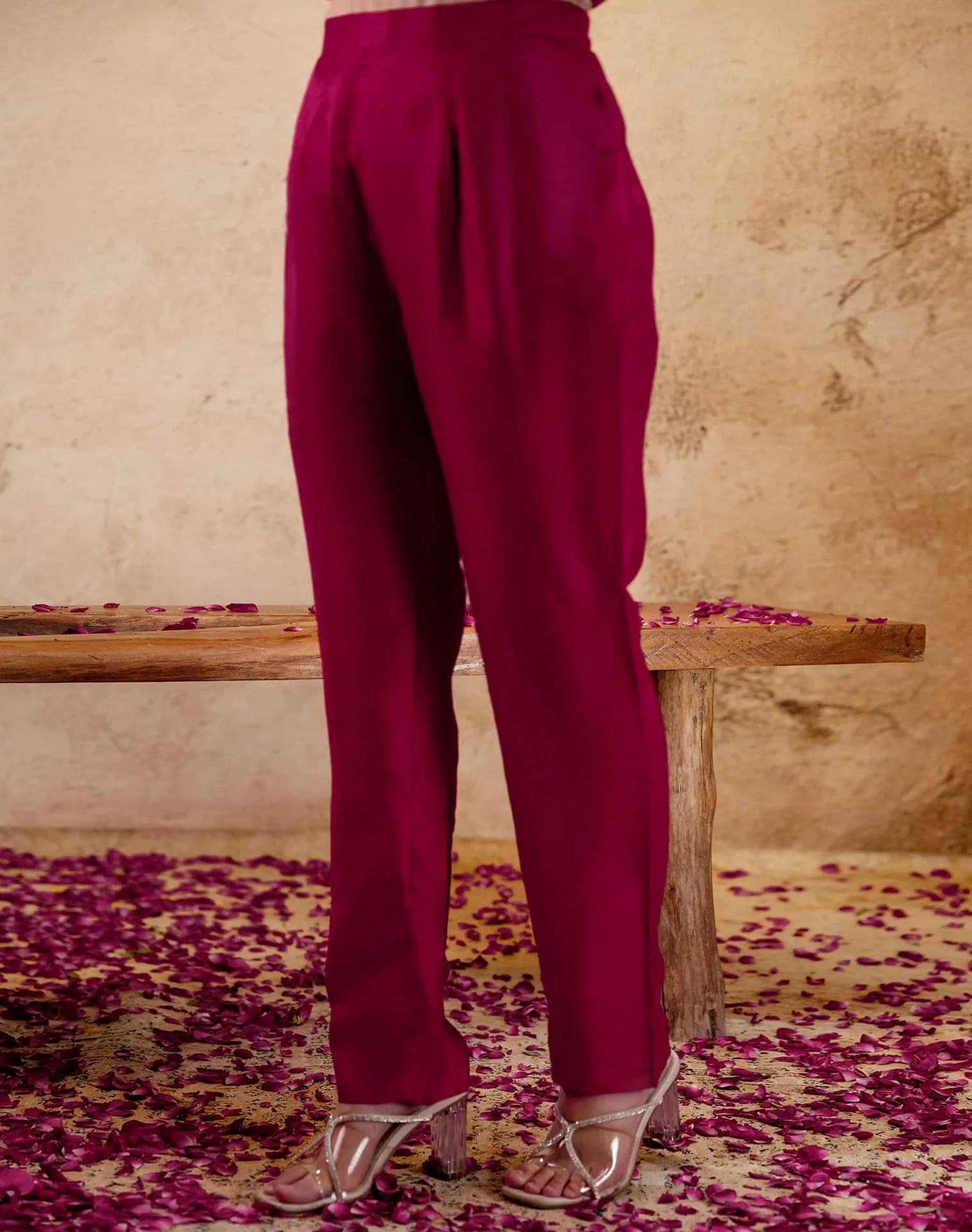 Pink Silk Embroidered Kurta Set with Pant & Dupatta