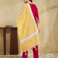 Cotton Blend Embroidery Straight Kurta with Pant & Dupatta
