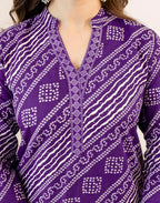 Skylee Viscose Bandhani Straight 3 Piece Kurta Set For Woman
