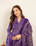 Skylee Viscose Bandhani Straight 3 Piece Kurta Set For Woman