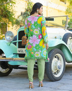 Skylee Crepe Embroidered A-Line 3 Piece Kurta Set For Woman