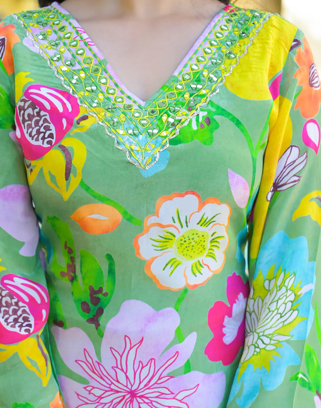Skylee Crepe Embroidered A-Line 3 Piece Kurta Set For Woman
