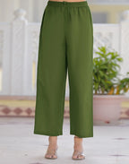 Skylee Cotton Embroidered Straight 3 Piece Kurta Set For Woman