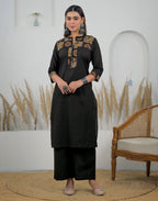 Skylee Cotton Printed Straight 3 Piece Kurta Set For Woman