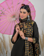 Skylee Cotton Printed Straight 3 Piece Kurta Set For Woman