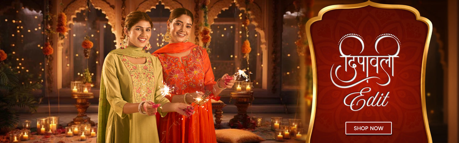 Traditional kurti for Diwali – festive kurta sets under 1000, elegant party wear kurti with dupatta and ethnic outfits for women by Skylee