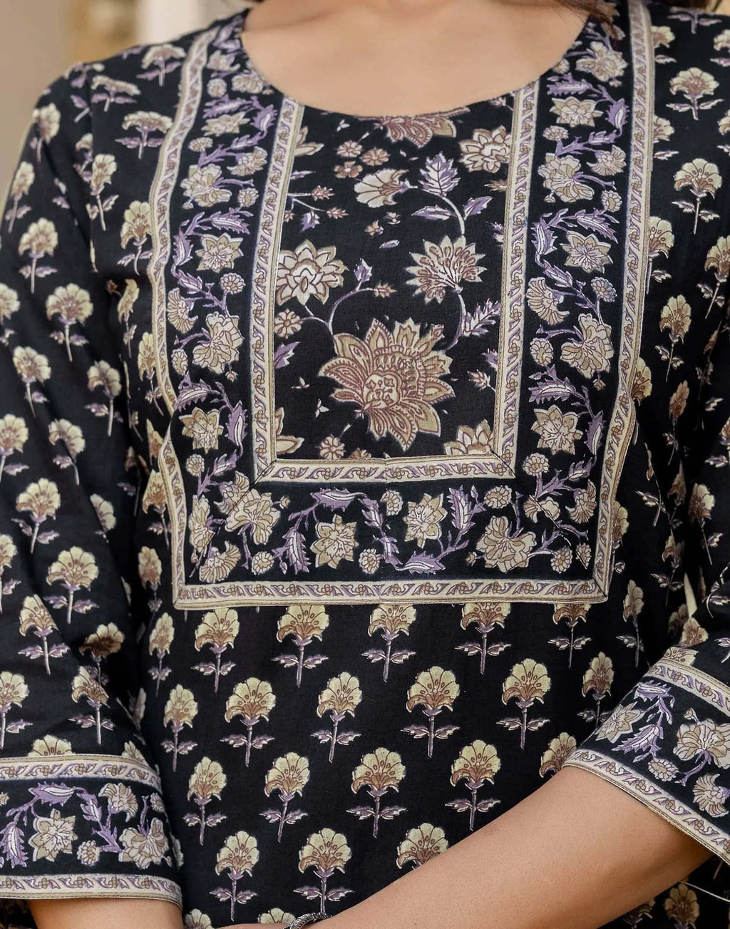 Skylee Viscose Rayon Printed Straight 3 Piece Kurta Set For Woman