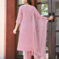 Cotton Blend Embroidery and Lace Straight Kurta with Pant & Dupatta