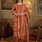 Cotton Straight Printed V-Neck Kurta with Pant & Dupatta