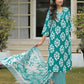 Cotton Embroidered V-Neck Straight Kurta with Pant & Dupatta