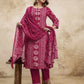 Pink Cotton Bandhani Printed Straight Kurta Set with Pant and Dupatta