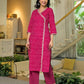 Cotton Printed Straight Kurta with Pant & Dupatta