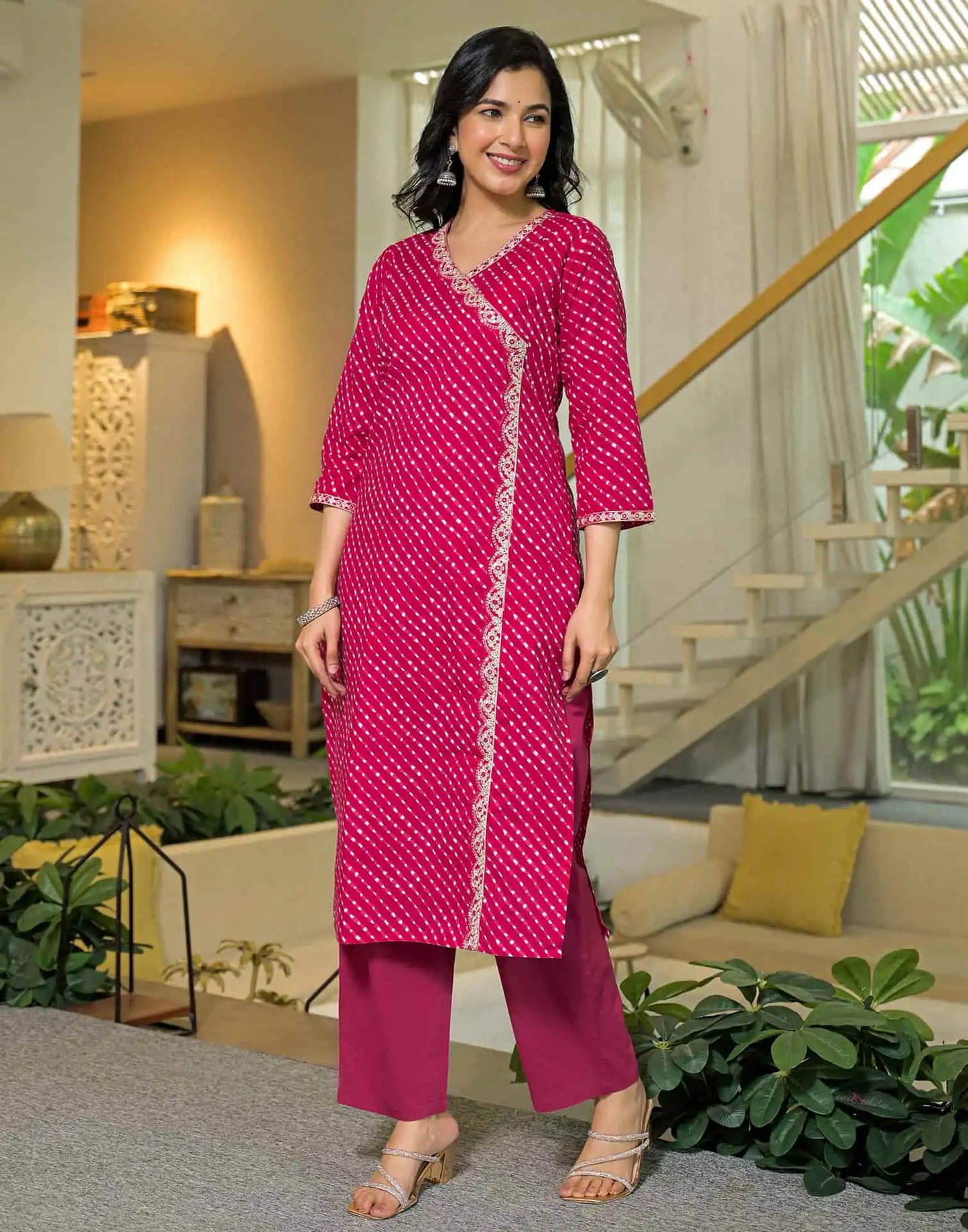 Cotton Printed Straight Kurta with Pant & Dupatta