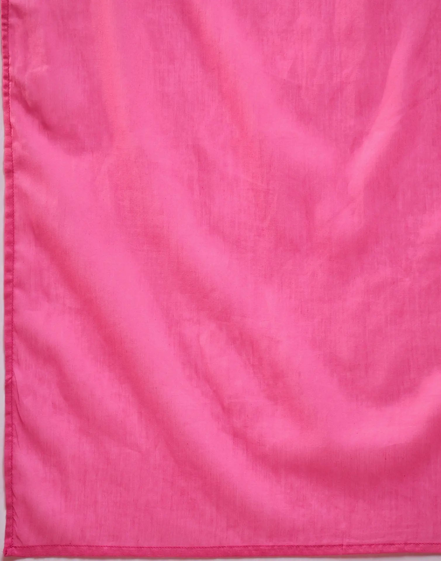 Fuchsia Pink V-Neck Embroidered Straight 3 Piece Kurta Set with Dupatta