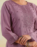 Skylee Silk Embroidered Straight 3 Piece Kurta Set For Woman