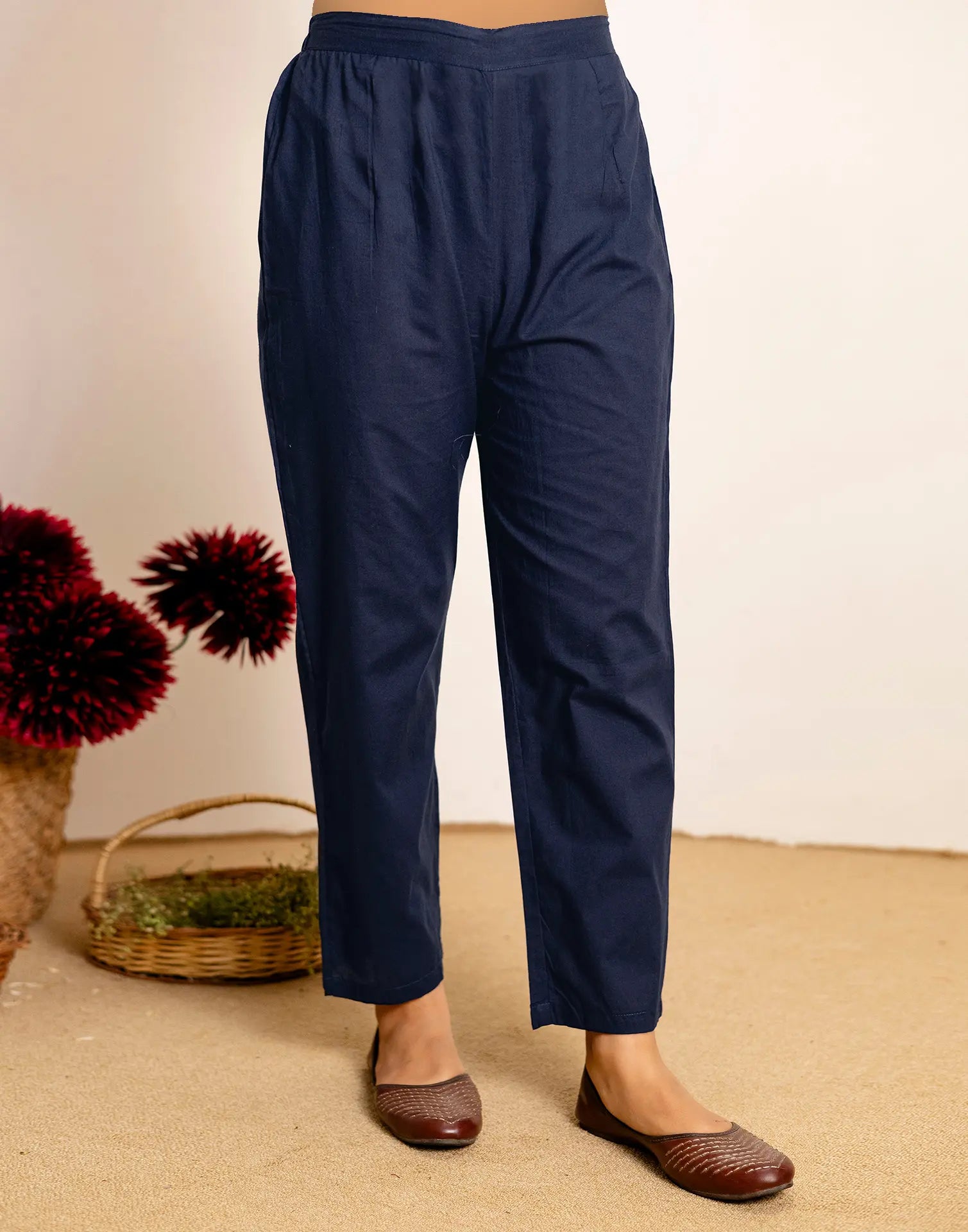 Skylee Cotton Embroidered Straight 3 Piece Kurta Set For Woman