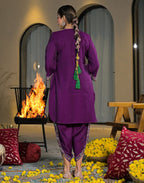 Skylee Silk Embroidered Straight 3 Piece Kurta Set For Woman