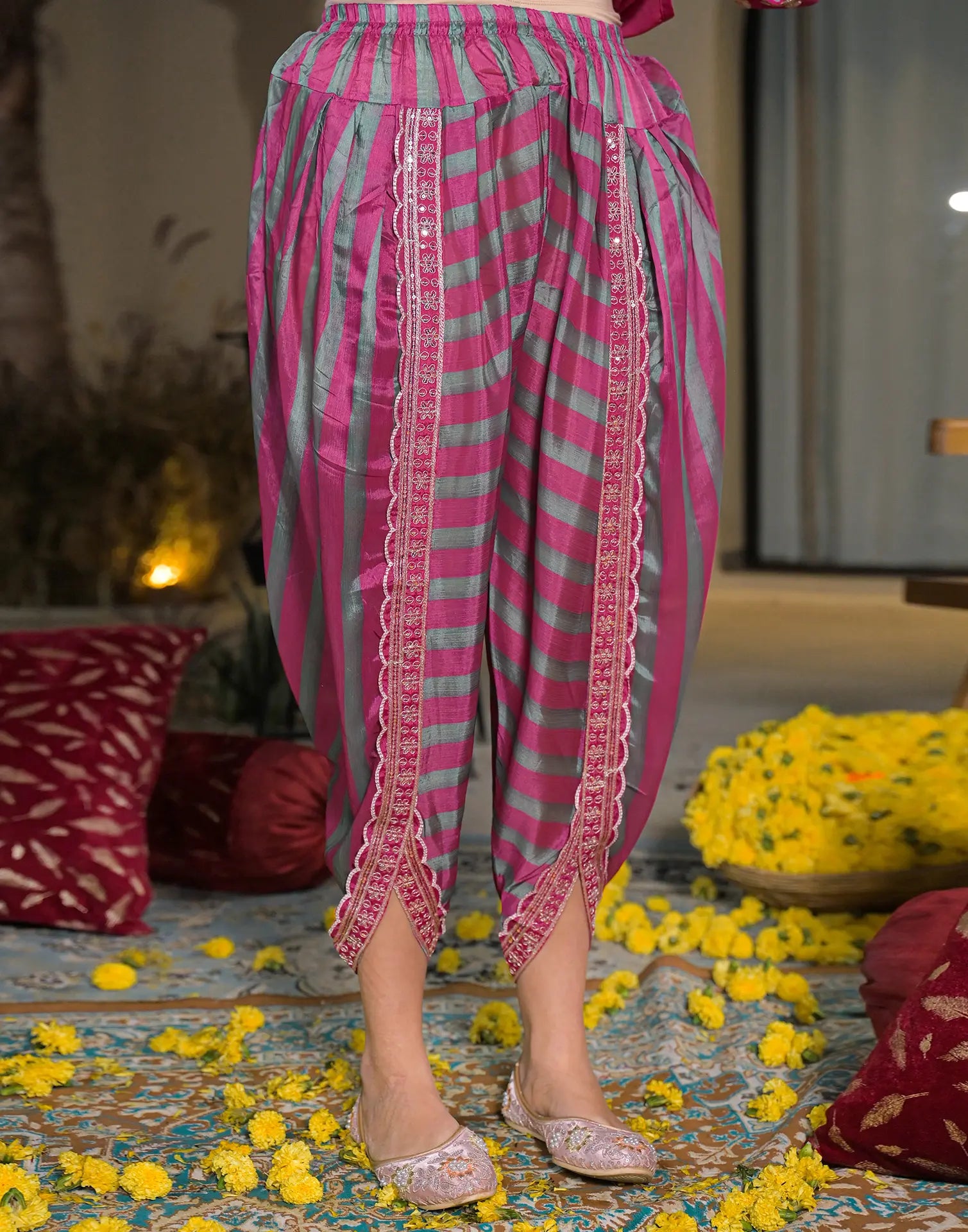 Skylee Chiffon Embroidered Straight 3 Piece Kurta Set For Woman