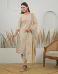 Skylee Cotton Embroidered Straight 3 Piece Kurta Set For Woman