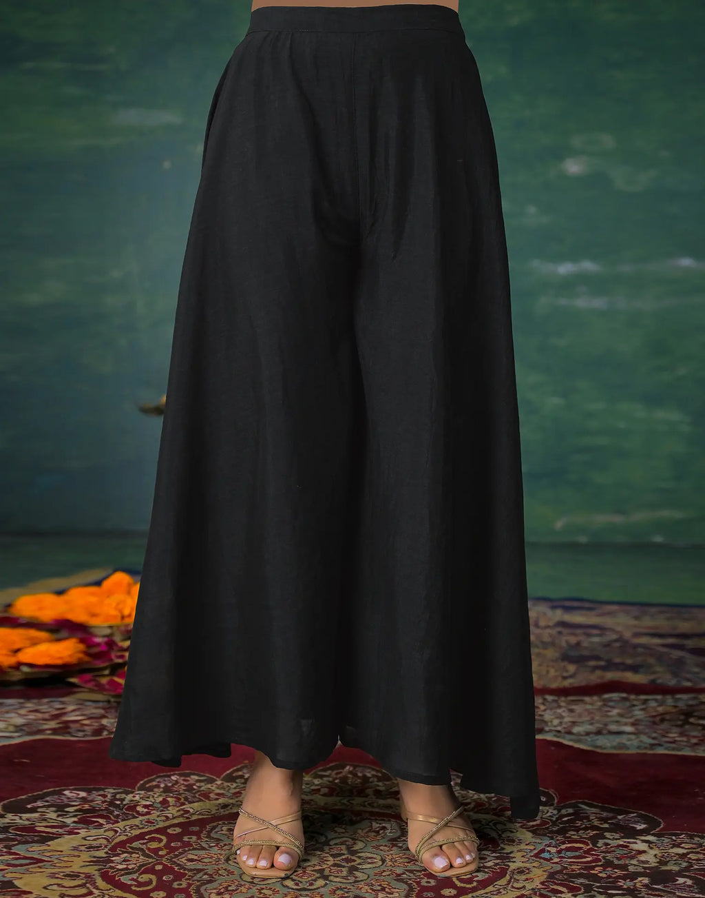 Skylee Chinnon Sequins Work Straight 3 Piece Kurta Set For Woman