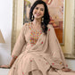 Skylee Brown Cotton Embroidered Straight Kurta with Pant & Dupatta