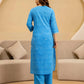 Cotton Printed Straight Kurta with Pant & Dupatta