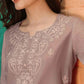 Cotton Chikankari Straight Sweetheart Neck Short Kurti
