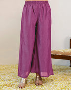 Orchid Pink V-Neck Embroidered Anarkali 3 Piece Kurta Set with Dupatta