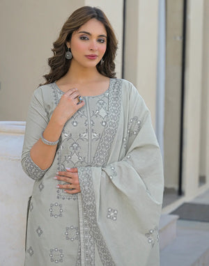 Cotton Woven Straight 3 Piece Kurta Set