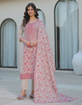 Skylee Cotton Woven Straight 3 Piece Kurta Set For Woman