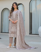 Skylee Cotton Woven Straight 3 Piece Kurta Set For Woman