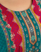 Skylee Silk Printed Straight 3 Piece Kurta Set For Woman