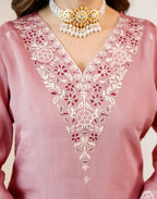 Skylee Cotton Embroidered Straight 3 Piece Kurta Set For Woman