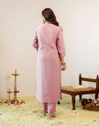 Skylee Cotton Embroidered Straight 3 Piece Kurta Set For Woman