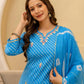 Cotton Printed Straight Kurta with Pant & Dupatta