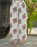 Skylee Cotton Printed Straight 3 Piece Kurta Set For Woman