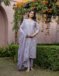 Skylee Cotton Floral Print Straight 3 Piece Kurta Set For Woman