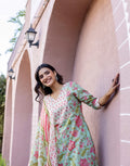 Skylee Viscose Floral Print Straight 3 Piece Kurta Set For Woman