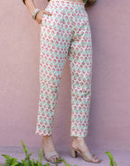 Skylee Viscose Floral Print Straight 3 Piece Kurta Set For Woman
