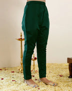 Skylee Silk Woven Straight 3 Piece Kurta Set For Woman