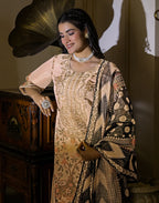 Skylee Net Printed Straight 3 Piece Kurta Set For Woman