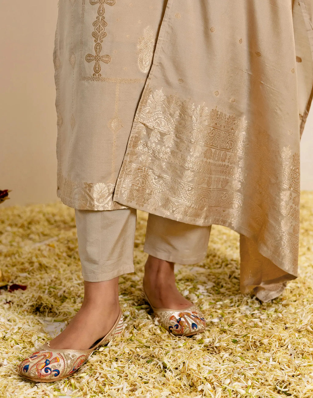 Silk Woven Straight 3 Piece Kurta Set