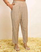 Silk Woven Straight 3 Piece Kurta Set