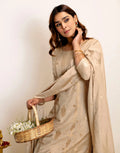 Silk Woven Straight 3 Piece Kurta Set