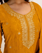 Silk Woven Straight 3 Piece Kurta Set