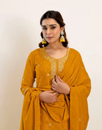 Silk Woven Straight 3 Piece Kurta Set