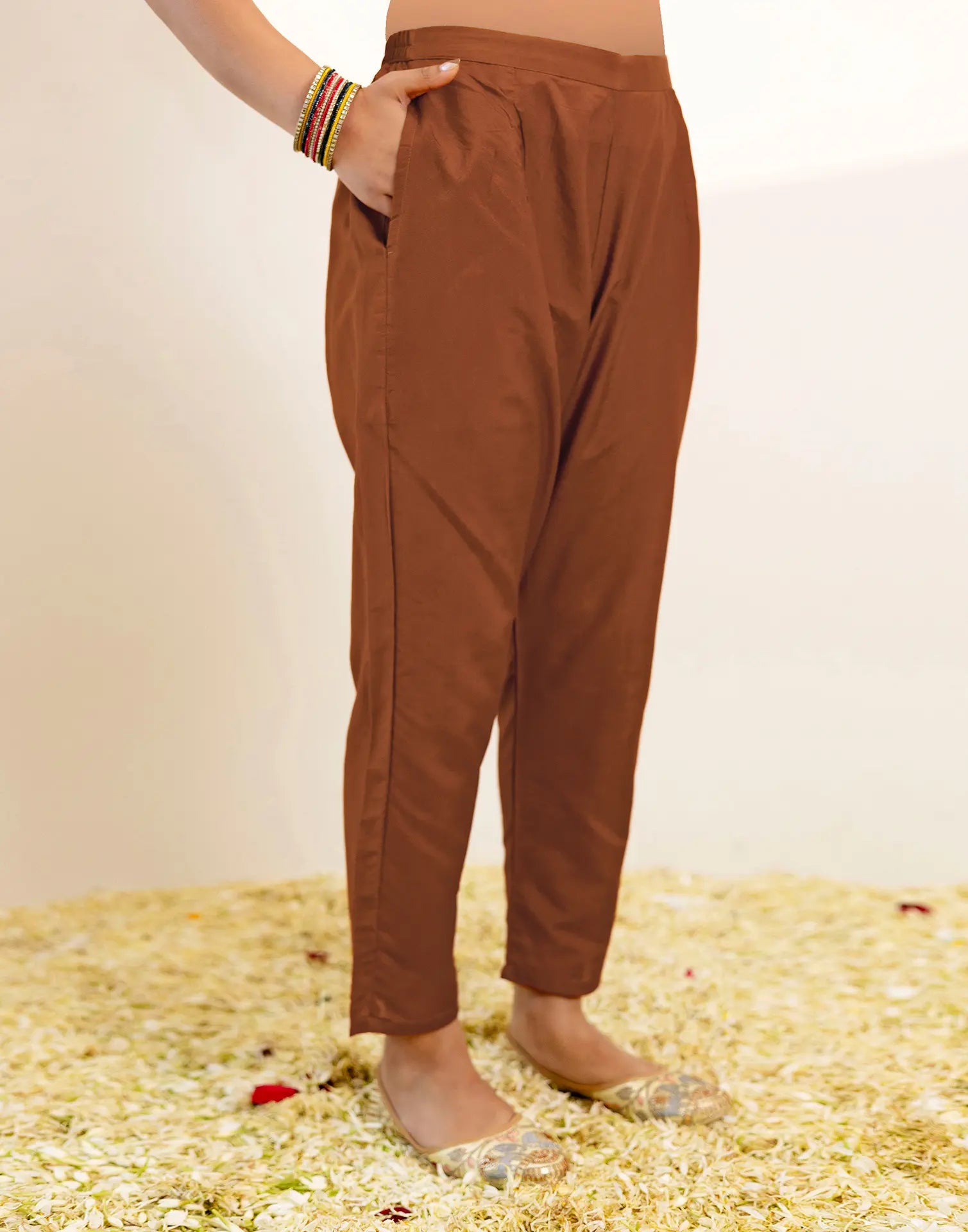 Silk Woven Straight 3 Piece Kurta Set